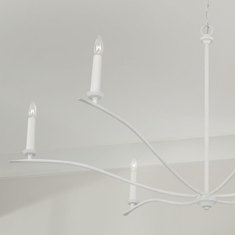 Capital Lighting 450661XW Grady Six Light Chandelier, Textured White Alternate Image 2.jpg