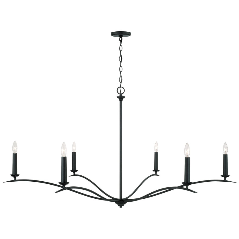 Capital Lighting 450661BI Grady Six Light Chandelier, Black Iron Alternate Image 3.jpg