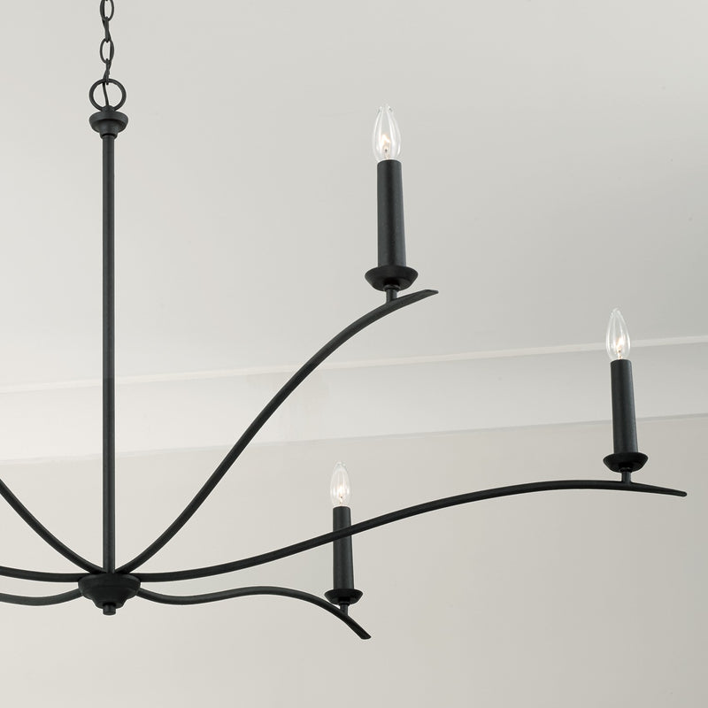Capital Lighting 450661BI Grady Six Light Chandelier, Black Iron Alternate Image 4.jpg