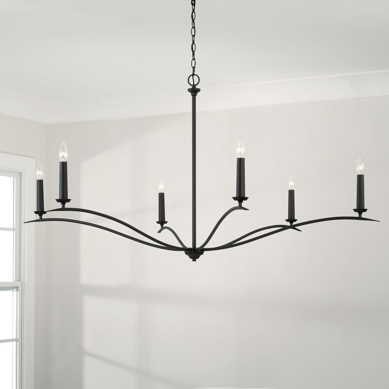 Capital Lighting 450661BI Grady Six Light Chandelier, Black Iron Alternate Image.jpg