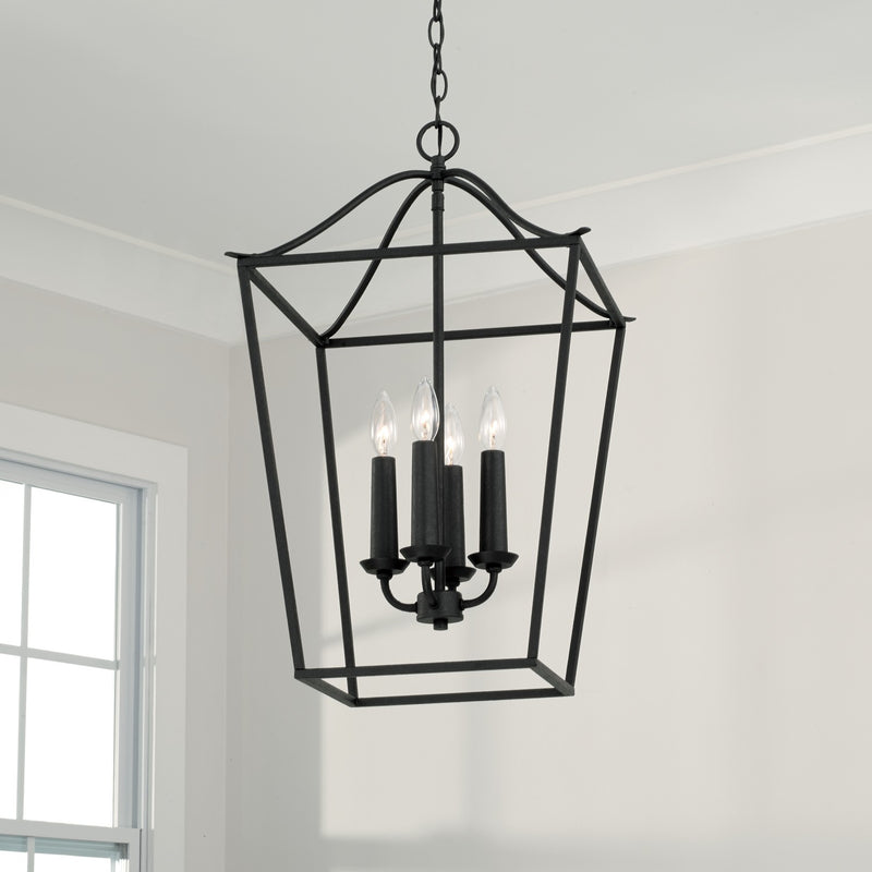 Capital Lighting 550641BI Grady Four Light Foyer Pendant, Black Iron Alternate Image 3.jpg