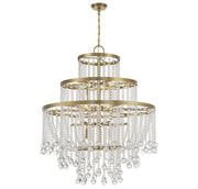 Savoy House 1-1868-15-322 15 Light Chandelier, Warm Brass (3)