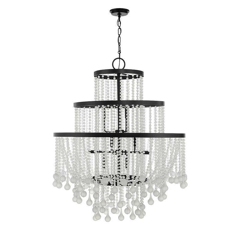 Savoy House 1-1868-15-89 15 Light Chandelier, Matte Black (2)