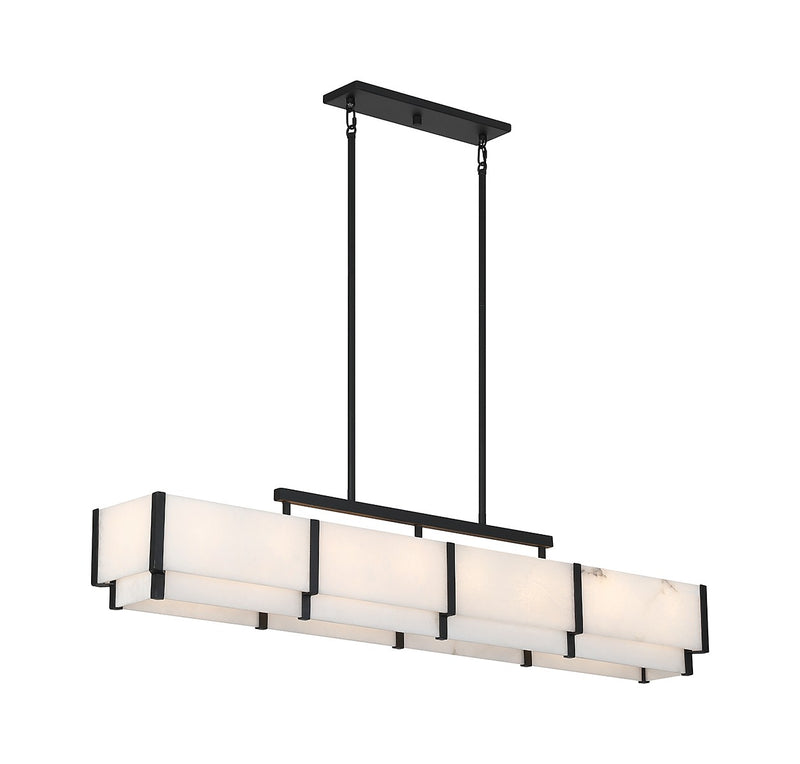Savoy House 1-2332-8-50 Eight Light Linear Chandelier, Black Cashmere (4)
