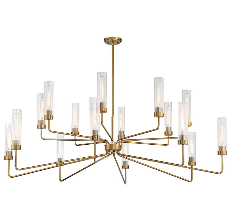 Savoy House 1-8862-16-322 16 Light Chandelier, Warm Brass (5)