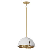 Savoy House 7-1398-3-14 Three Light Pendant, Cavalier Gold w/Royal White (2)
