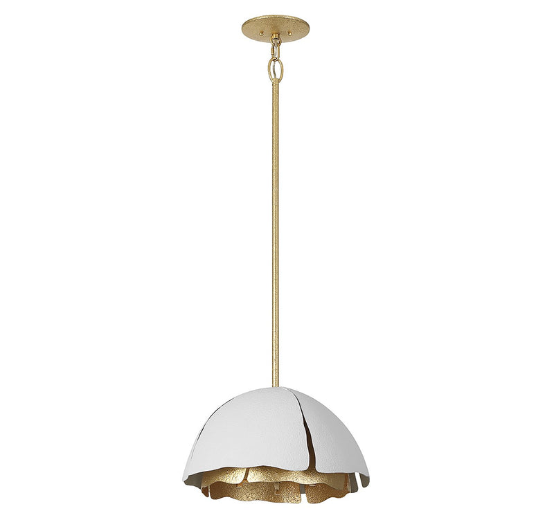 Savoy House 7-1398-3-14 Three Light Pendant, Cavalier Gold w/Royal White (2)