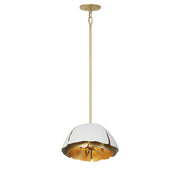 Savoy House 7-1398-3-14 Three Light Pendant, Cavalier Gold w/Royal White (4)