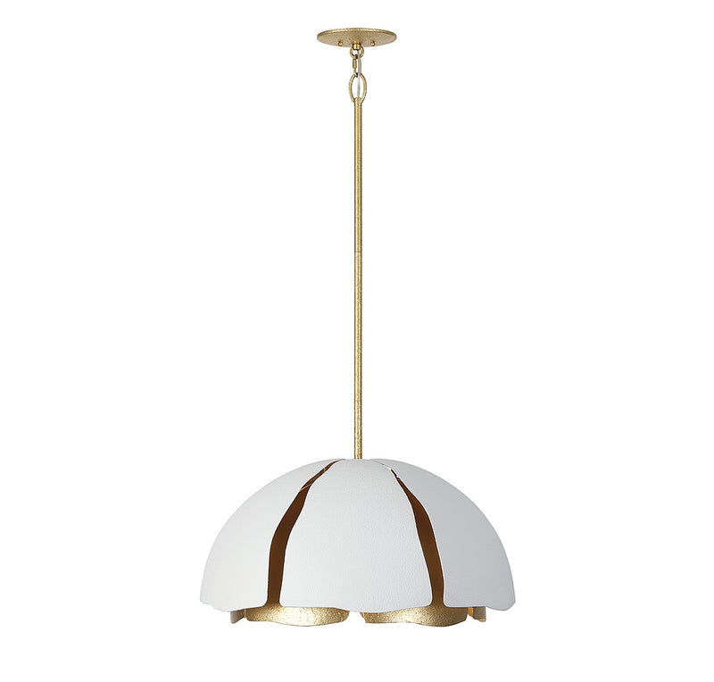 Savoy House 7-1399-5-14 Five Light Pendant, Cavalier Gold w/Royal White (3)