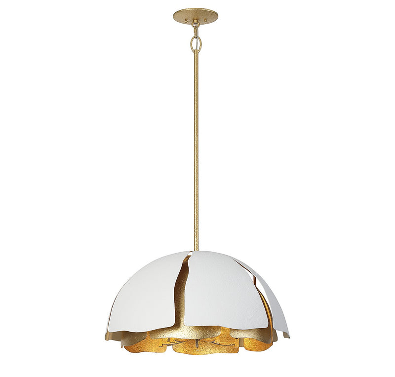 Savoy House 7-1399-5-14 Five Light Pendant, Cavalier Gold w/Royal White (4)