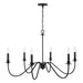 Capital Lighting AA1029MB Six Light Chandelier, Matte Black (2)