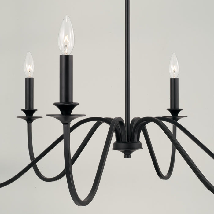 Capital Lighting AA1029MB Six Light Chandelier, Matte Black (3)