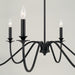 Capital Lighting AA1029MB Six Light Chandelier, Matte Black (3)