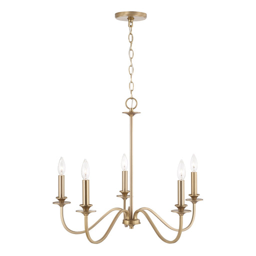 Capital Lighting AA1023MA Five Light Chandelier, Matte Brass (2)