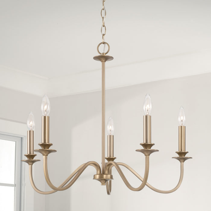 Capital Lighting AA1023MA Five Light Chandelier, Matte Brass (4)