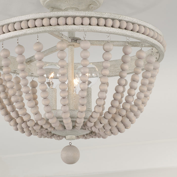 Capital Lighting AA1021SR Three Light Semi-Flush Mount, Sand Dollar (2)