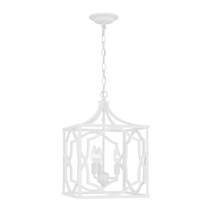 Capital Lighting AA1019XW Three Light Foyer Pendant, Textured White (2)