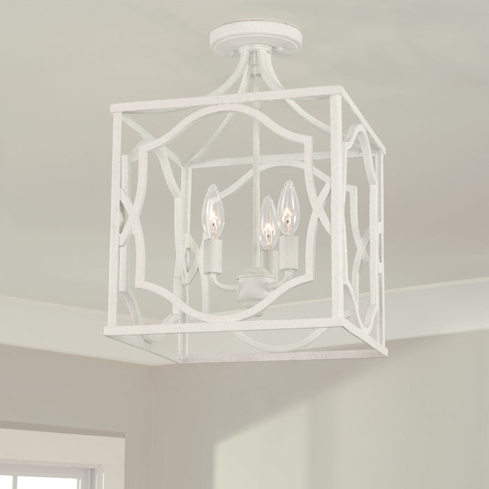 Capital Lighting AA1019XW Three Light Foyer Pendant, Textured White (5)