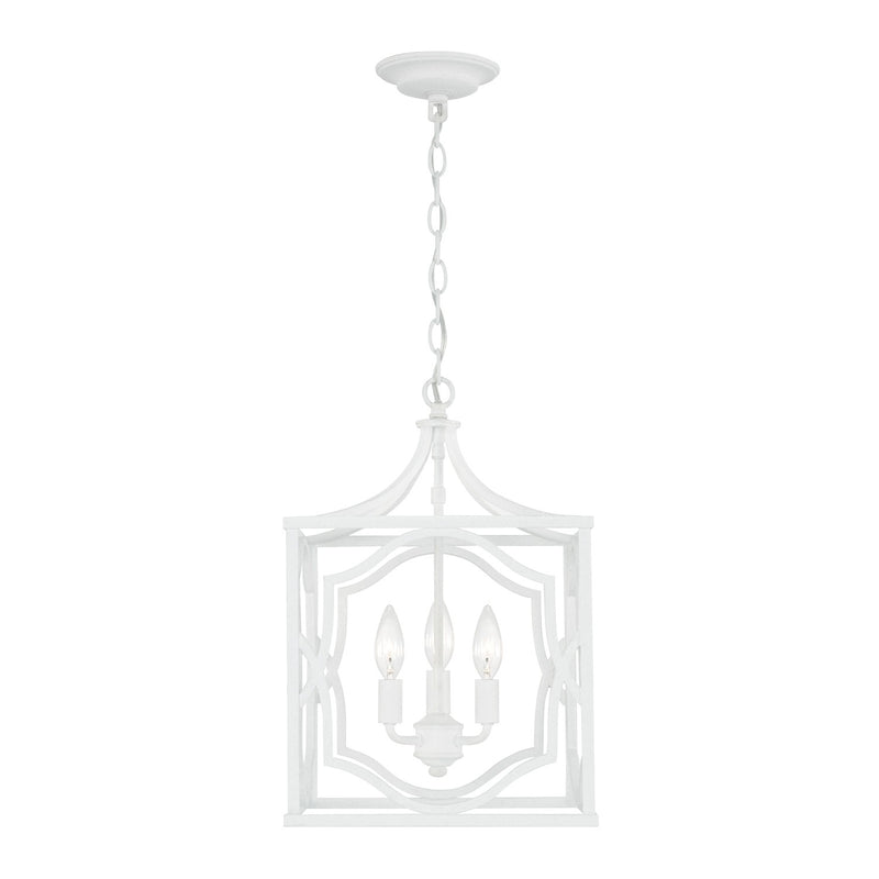 Capital Lighting AA1019XW Three Light Foyer Pendant, Textured White (6)