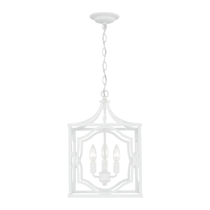 Capital Lighting AA1019XW Three Light Foyer Pendant, Textured White (6)