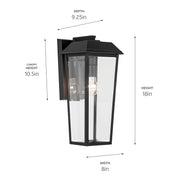Kichler 59119BKT One Light Outdoor Wall Mount, Textured Black (5)