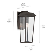 Kichler 59119OZ One Light Outdoor Wall Mount, Olde Bronze (6)