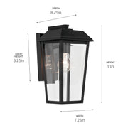 Kichler 59118BKT One Light Outdoor Wall Mount, Textured Black (5)