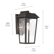 Kichler 59118OZ One Light Outdoor Wall Mount, Olde Bronze (5)