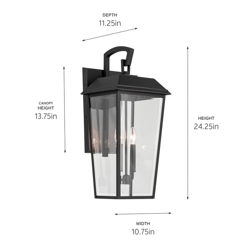 Kichler 59120BKT Two Light Outdoor Wall Mount, Textured Black (6)