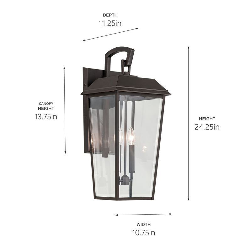 Kichler 59120OZ Two Light Outdoor Wall Mount, Olde Bronze (5)