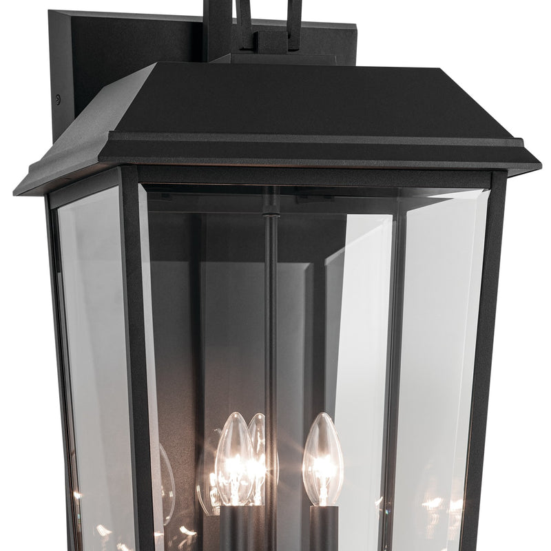 Kichler 59121BKT Three Light Outdoor Wall Mount, Textured Black (4)