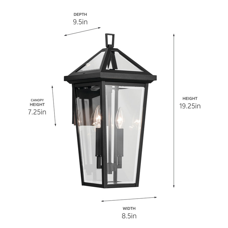 Kichler 59126BKT Two Light Outdoor Wall Mount, Textured Black (5)