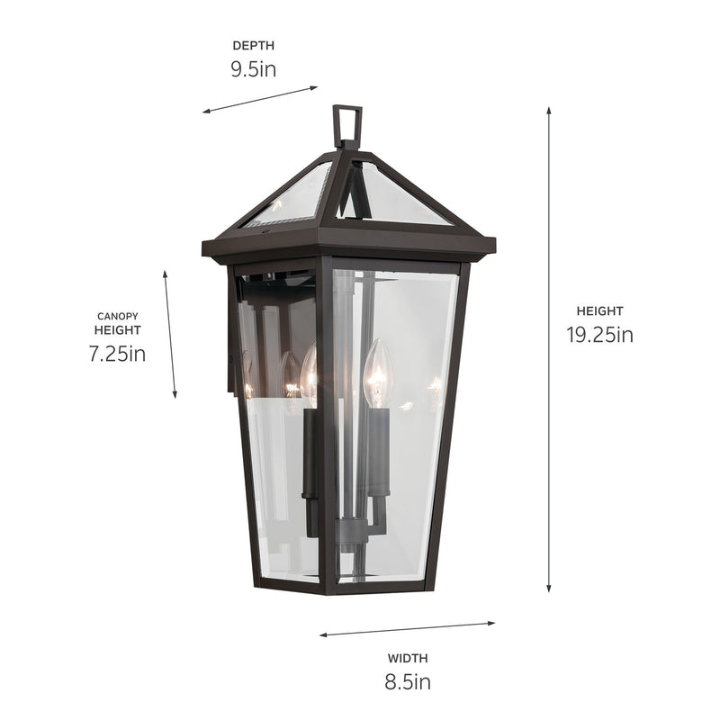Kichler 59126OZ Two Light Outdoor Wall Mount, Olde Bronze (5)