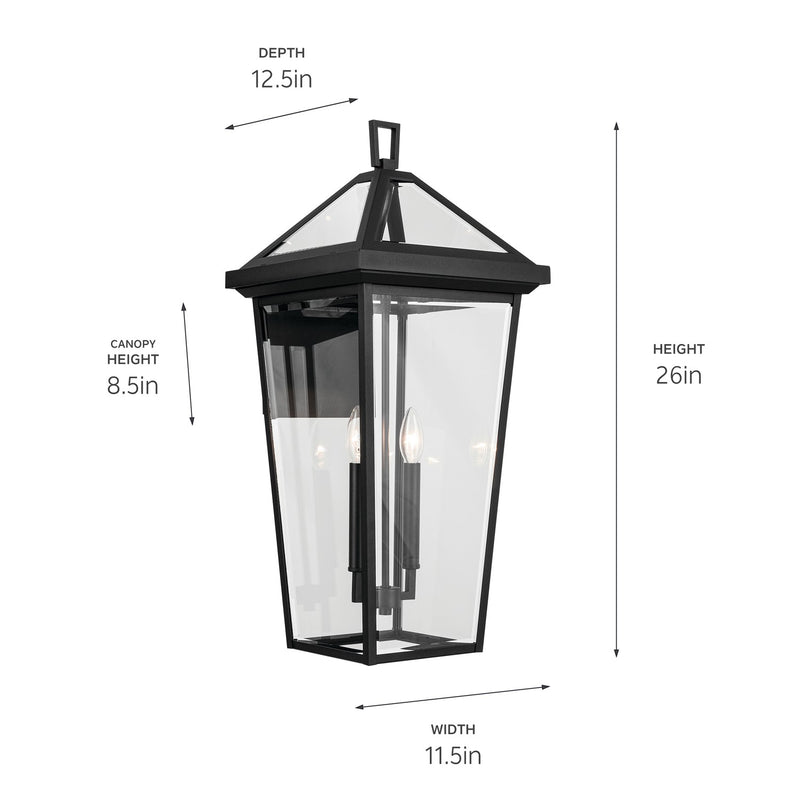 Kichler 59127BKT Two Light Outdoor Wall Mount, Textured Black (5)