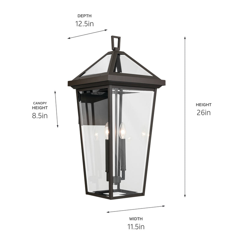 Kichler 59127OZ Two Light Outdoor Wall Mount, Olde Bronze (5)