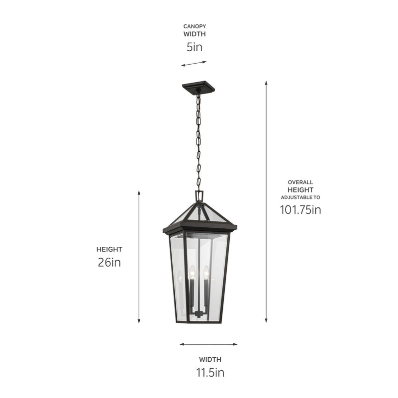 Kichler 59130OZ Two Light Outdoor Pendant, Olde Bronze (6)