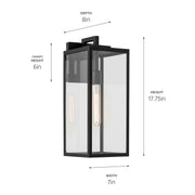 Kichler 59112BKT One Light Outdoor Wall Mount, Textured Black (4)