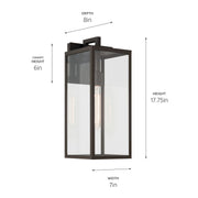 Kichler 59112OZ One Light Outdoor Wall Mount, Olde Bronze (4)