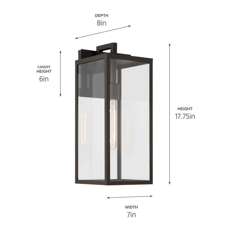 Kichler 59112OZ One Light Outdoor Wall Mount, Olde Bronze (4)