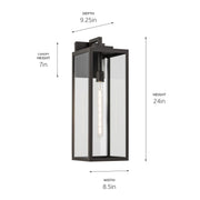 Kichler 59113OZ One Light Outdoor Wall Mount, Olde Bronze (4)