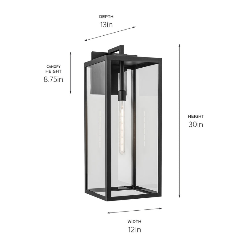 Kichler 59114BKT One Light Outdoor Wall Mount, Textured Black (4)