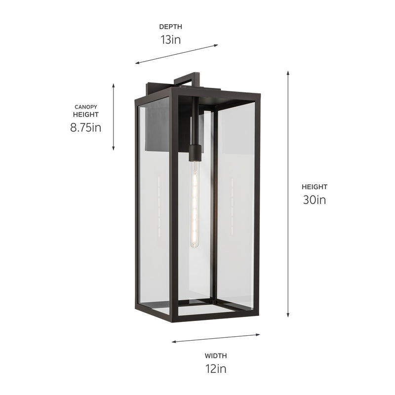 Kichler 59114OZ One Light Outdoor Wall Mount, Olde Bronze (4)