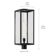Kichler 59115BKT One Light Outdoor Post Mount, Textured Black (5)