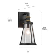 Kichler 59146BKT One Light Outdoor Wall Mount, Textured Black (5)