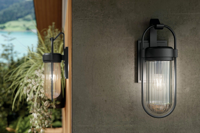 Kichler 59124BKT One Light Outdoor Wall Mount, Textured Black (6)