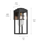 Kichler 59138BKT One Light Outdoor Wall Mount, Textured Black (6)