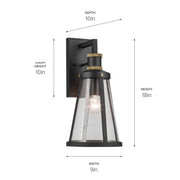 Kichler 59147BKT One Light Outdoor Wall Mount, Textured Black (5)