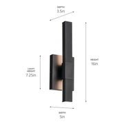 Kichler 59143BKT LED Outdoor Wall Mount, Textured Black (5)