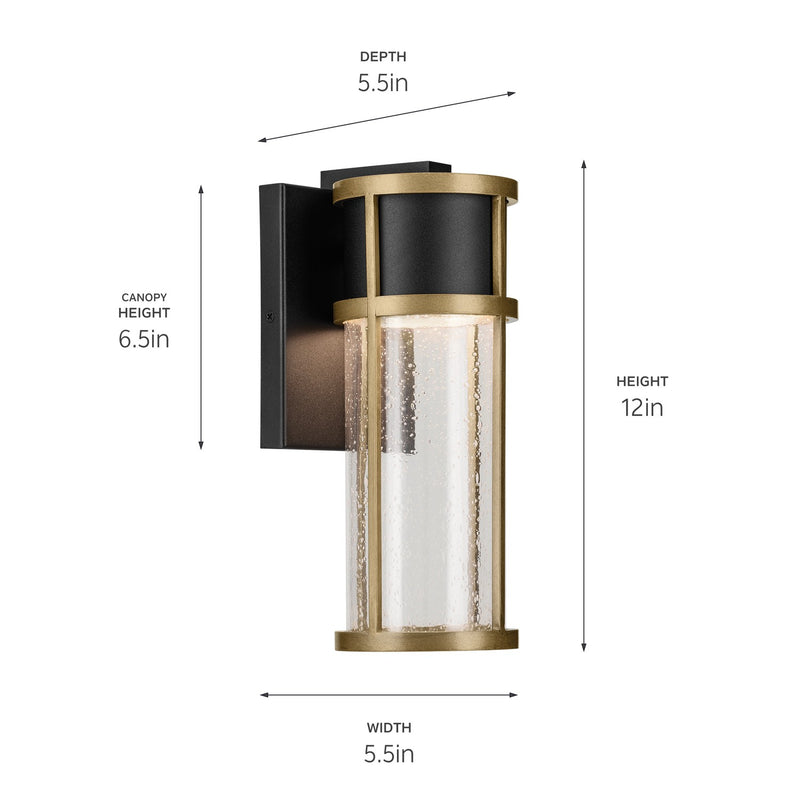 Kichler 59139BKT LED Outdoor Wall Mount, Textured Black (6)
