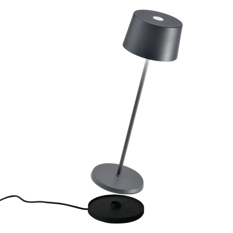 Zafferano LD0850N4 Olivia LED Table Lamp, Dark Grey Alternate Image.jpg